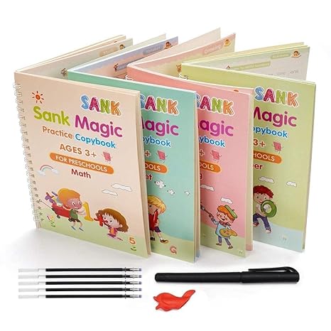 KIT DE 4 CUADERNOS MAGICOS REUTILIZABLES ✨🌈