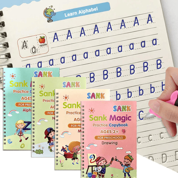 KIT DE 4 CUADERNOS MAGICOS REUTILIZABLES ✨🌈